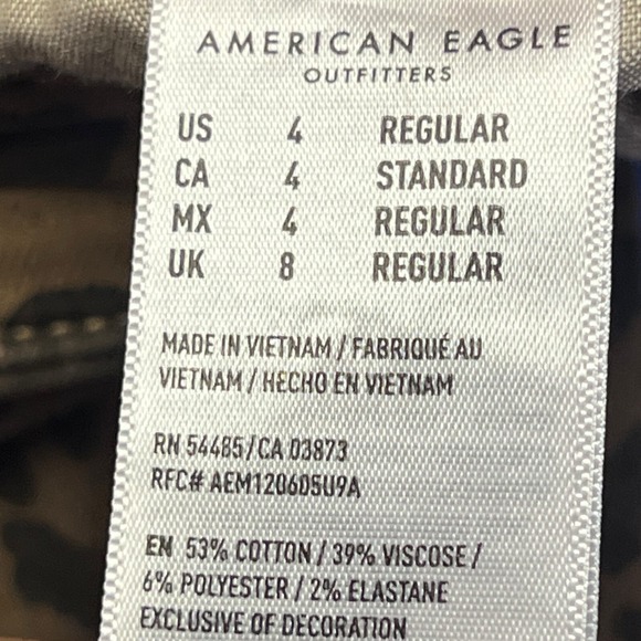 American‎ Eagle Womens Leopard Print Super Hi Rise Jegging Skinny Pants Size 4 - Picture 10 of 13